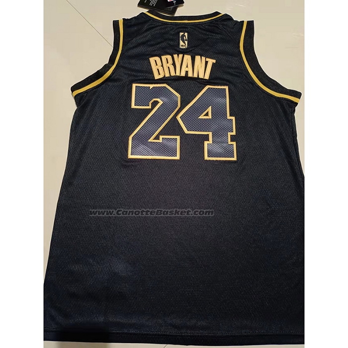 Maglia Bambino Golden Edition Los Angeles Lakers Kobe Bryant NO 24 Nero